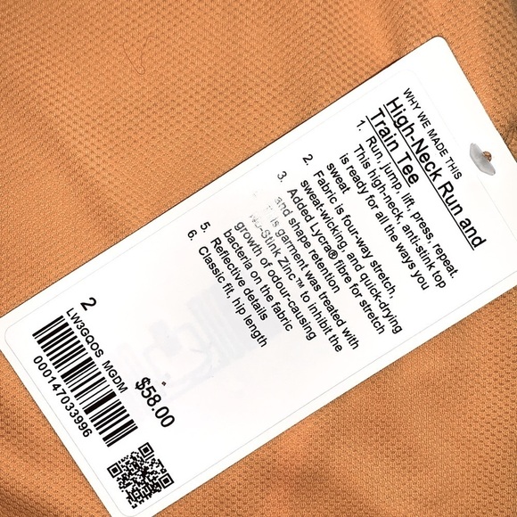 NWT LULULEMON LIGHTWEIGHT RUNNING TRAINING TEE SHIRT SHORT TOP yoga run pilates - Picture 5 of 6